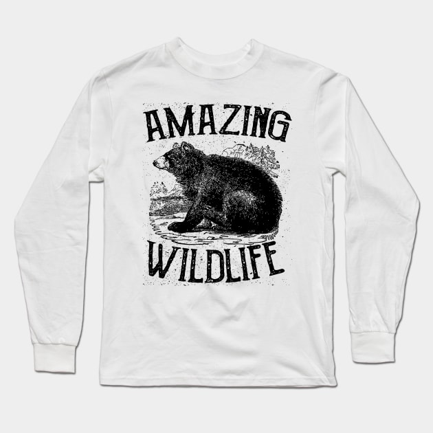 Amazing Wildlife Long Sleeve T-Shirt by RedoneDesignART